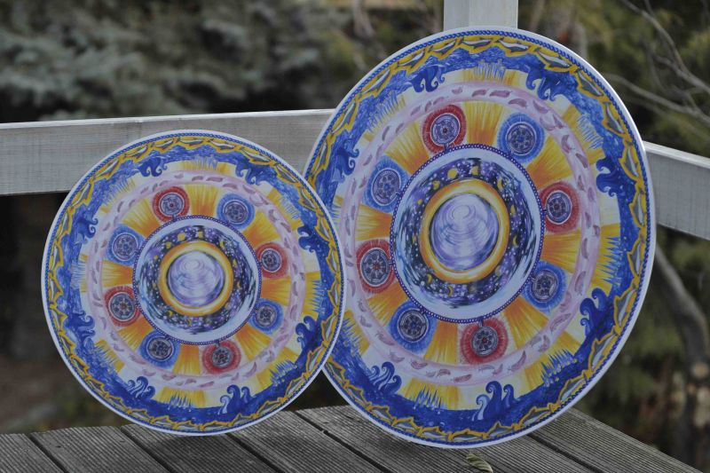 Mandala Kouzelnická - "přací" - deska (Ø70cm)