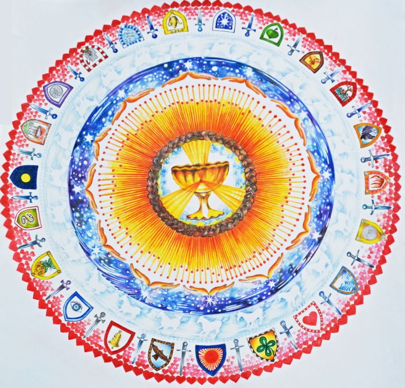 Mandala Partnerská - deska (Ø70cm)
