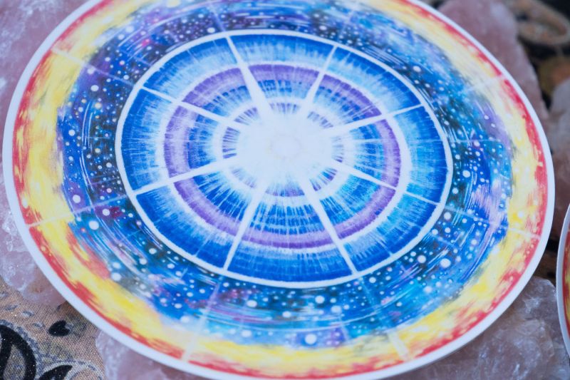 Mandala Napojení na Zdroj - samolepka (Ø10cm)