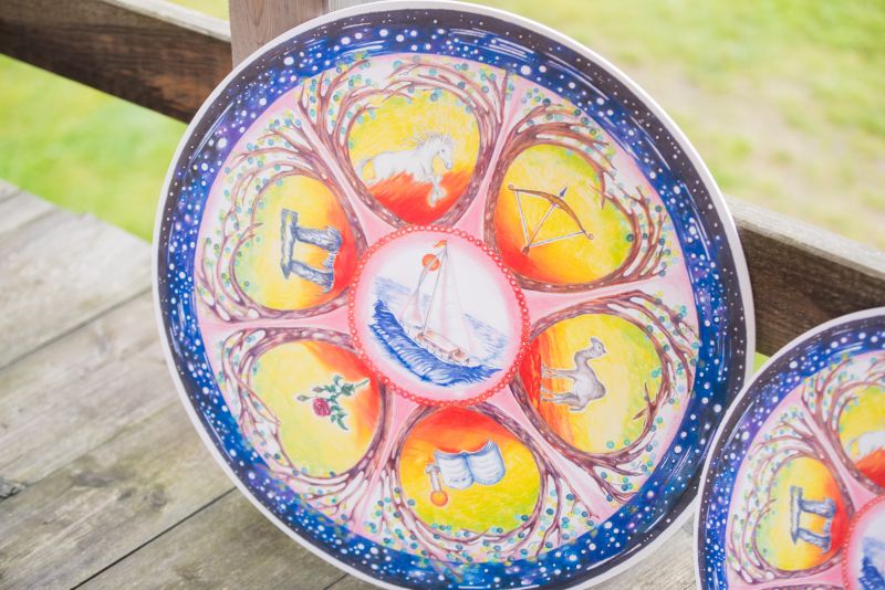 Mandala Moudrost muže - deska (Ø50cm)