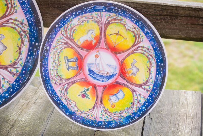 Mandala Moudrost muže - deska (Ø50cm)