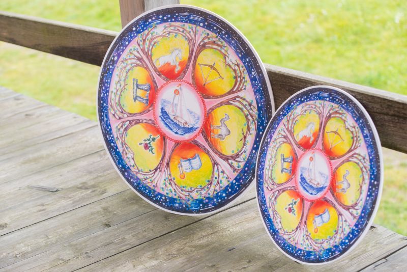 Mandala Moudrost muže - deska (Ø70cm)